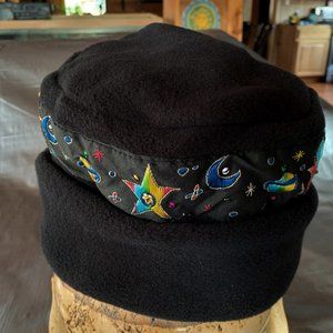 DIGME Desighner Womens Black polar fleece with funky celestial India trim USA